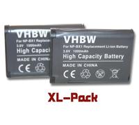 2 x batteries vhbw Set 1000mAh pour appareil photo Sony Cybershot DSC-RX100 V, DSC-RX100 IV, DSC-RX100M5, DSC-RX100 Mark 5, DSC-RX100M5A comme NP-BX1