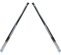 2 x Bayli 80cm chausse-pied en acier inoxydable | Chausse-pied extra-long | Chausse-pied en métal | Modèle solide | Chausse-pied en métal avec trous de suspension