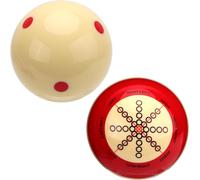 2 X Billiard Training Cue Balls,Training Balls For Swimming Pool Accessories Practice Billiards Billiards Training Table Billiards Ball Tail Red Dot For Games Sports