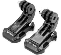 2 x Black Vertical Surface J-Hook Buckle Mount Set for GoPro Series 7/6/5/4/3/2/1, Chest Strap Helmet Front Mount for OSMO Action for Xiaoyi etc.
