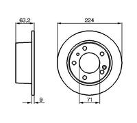 2 x BOSCH 0 986 478 141 Disque de frein pour CITROËN