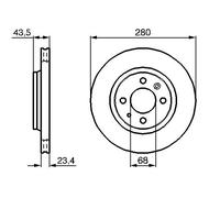 2 x BOSCH 0 986 478 375 Disque de frein pour SAAB