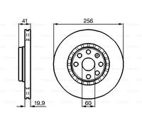 2 x BOSCH 0 986 478 535 Disque de frein pour CHEVROLET,OPEL,VAUXHALL