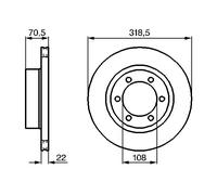 2 x BOSCH 0 986 478 698 Disque de frein pour TOYOTA