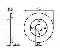 2 x BOSCH 0 986 478 787 Disque de frein pour FORD ASIA & OCEANIA,MAZDA