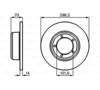 2 x BOSCH 0 986 478 827 Disque de frein pour LAND ROVER