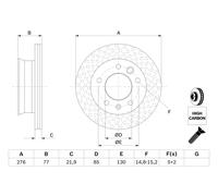 2 x BOSCH 0 986 478 849 Disque de frein pour MERCEDES-BENZ,VW