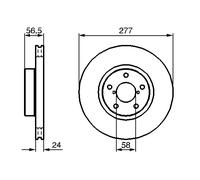 2 x BOSCH 0 986 479 147 Disque de frein pour SUBARU