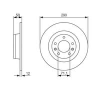 2 x BOSCH 0 986 479 311 Disque de frein pour PEUGEOT