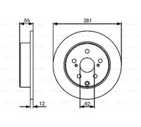 2 x BOSCH 0 986 479 419 Disque de frein pour TOYOTA