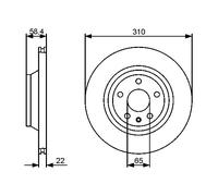 2 x BOSCH 0 986 479 466 Disque de frein pour AUDI
