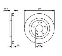 2 x BOSCH 0 986 479 470 Disque de frein pour MITSUBISHI