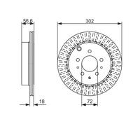 Bosch Disque de frein 0 986 479 757 ventilé arrière 2x pour Mazda CX-7