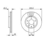 2 x BOSCH 0 986 479 758 Disque de frein pour MAZDA