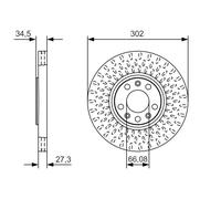 2 x BOSCH 0 986 479 A88 Disque de frein pour PEUGEOT