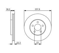 2 x BOSCH 0 986 479 R56 Disque de frein pour CHRYSLER,DODGE