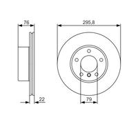 2 x BOSCH 0 986 479 R72 Disque de frein pour BMW