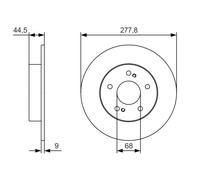 2 x BOSCH 0 986 479 T86 Disque de frein pour NISSAN