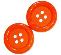 2 x Bouton Clown Géant 62 mm Plastique Coloris Orange