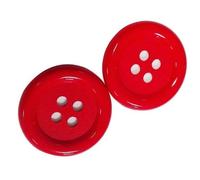 2 x Bouton Clown Géant 62 mm Plastique Coloris Rouge