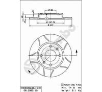 2 x BREMBO 08.2985.75 Disque de frein pour CITROËN,CITROËN (DF-PSA),DALLAS,PEUGE