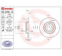 Brembo 08.6785.10 - Disque de Frein Avant - Jeu de 2 disques