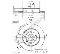 Brembo Disque de frein 08.7626.75 Arrière - Jeu de 2 disques 240 mm