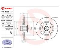 2 x BREMBO 08.B395.27 Disque de frein pour MERCEDES-BENZ,RENAULT