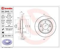 2 x BREMBO 08.D445.11 Disque de frein pour HYUNDAI,KIA