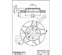 Brembo Disque de frein 09.3148.75 pour Nissan et Renault – 2 pièces