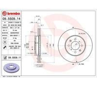 2 x BREMBO 09.5509.11 Disque de frein pour EUROPESTAR,HONDA,HONDA (DONGFENG),HON