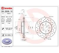 2 x BREMBO 09.5509.1X Disque de frein pour EUROPESTAR,HONDA,HONDA (DONGFENG),HON
