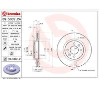2 x BREMBO 09.5802.21 Disque de frein pour DACIA,LADA,NISSAN,RENAULT