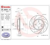 2 x BREMBO 09.8655.1X Disque de frein pour MINI