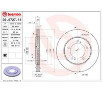 2 x BREMBO 09.9727.14 Disque de frein pour SUZUKI