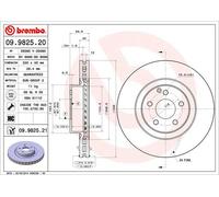BREMBO - Disque de frein vernis 09.9825.21 (Vendu à l'unité) - Réf. 1393064