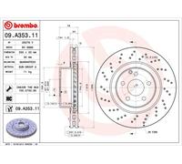 1 Disque De Frein Brembo Vernis Uv 09.a353.11
