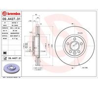 2 x BREMBO 09.A427.31 Disque de frein pour VOLVO,VOLVO ASIA
