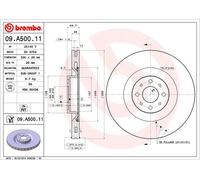2 x BREMBO 09.A500.11 Disque de frein pour LANCIA