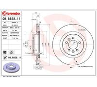 2 x BREMBO 09.B858.11 Disque de frein pour LAND ROVER