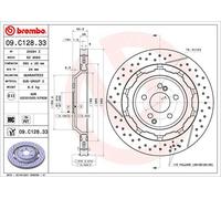 2 x BREMBO 09.C128.33 Disque de frein pour MERCEDES-BENZ