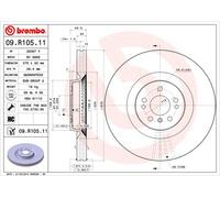 2 x BREMBO 09.R105.11 Disque de frein pour MERCEDES-BENZ