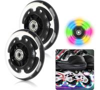 2 X Bright Scooter Wheels, Scooter Wheels, Freestyle Scooter Wheels, 100 Mm Scooter Replacement Wheels, City Scooter Replacement Wheels With Abec-9, For Stunt Scooter