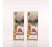 2 x brosses à raser toit doré pointes argentées blaireau noir-argent 1 pièce
