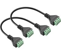 2 x câble de borne 3 pôles câble de borne fixe à vis 3 pôles câble de connexion audio et vidéo 3 broches pour amplificateurs de puissance, Haut - parleurs, etc. (11,81 "")(3 aiguilles)