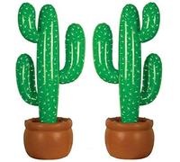 2 x Cactus Gonflable Gonfler 105cm Ouest Sauvage Mexicain Plage Décoration Pour Fête