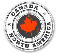 2 x Canada Sticker en vinyle VOITURE Vélo de voyage bagages étiquette cadeau Canadien Feuille # 4519 - 10cm x 10cm