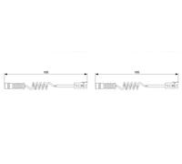 2 x Capteur d'usure des plaquettes BOSCH pour MERCEDES-BENZ, VW LT 28-46, LT II