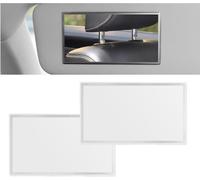 2 X Car Makeup Mirrors, Car Vanity Mirrors, Sun Visor Mirrors, Stainless Steel For Bedroom Cars, 15 X 8 Cm
