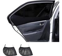 2 X Car Sun Socks,Baby Car Window Sun Cover,High Elasticity,Breathable,Uv Protection,Anti-Mosquito (Back Window Only)